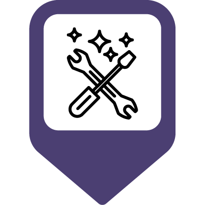 Icon showing a screwdriver and spanner