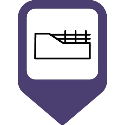 Icon shows land and a fenced dip area