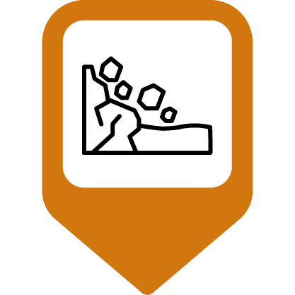 Rockfall showing erosion