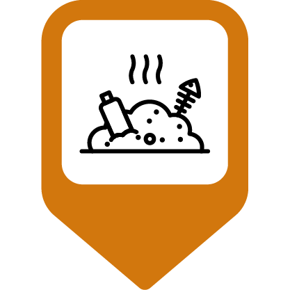 A pile of contaminated material